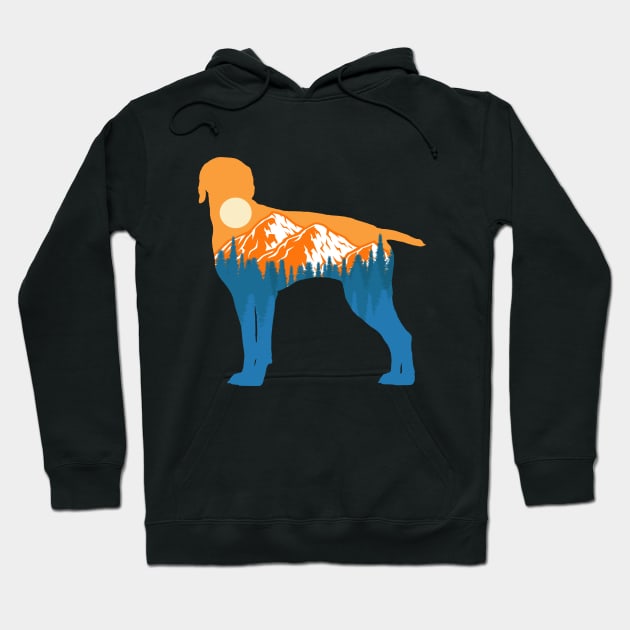 german shorthaired pointer Dog Silhouette Sunset Nature Mountain Gift Hoodie by T-shirt verkaufen